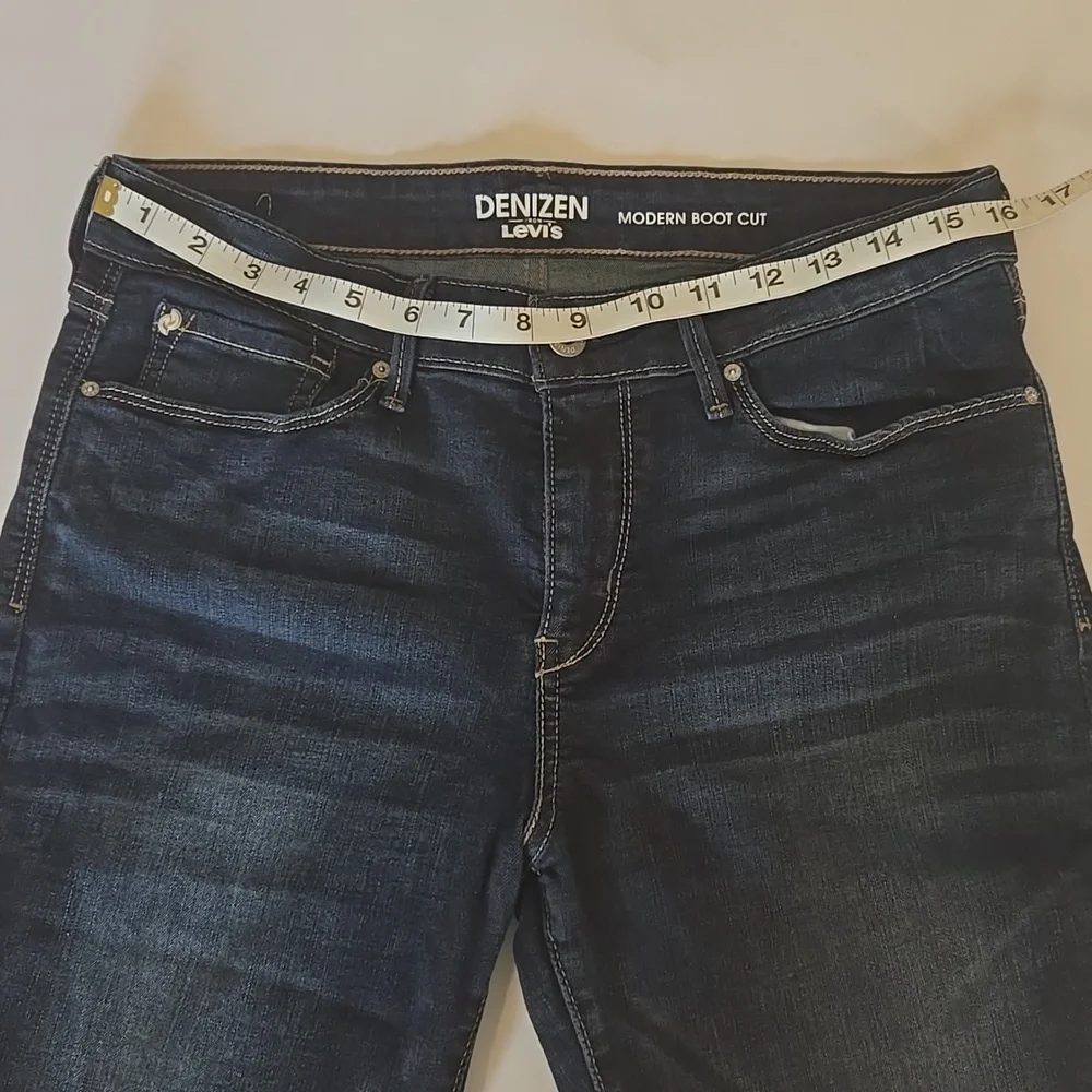 Denizen From Levis Women's Modern Boot Cut Dark Blue Denim Jeans Size 10 - Picture 8 of 12